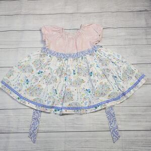 6 Matilda Jane Platinum Flamingo Peasant Top